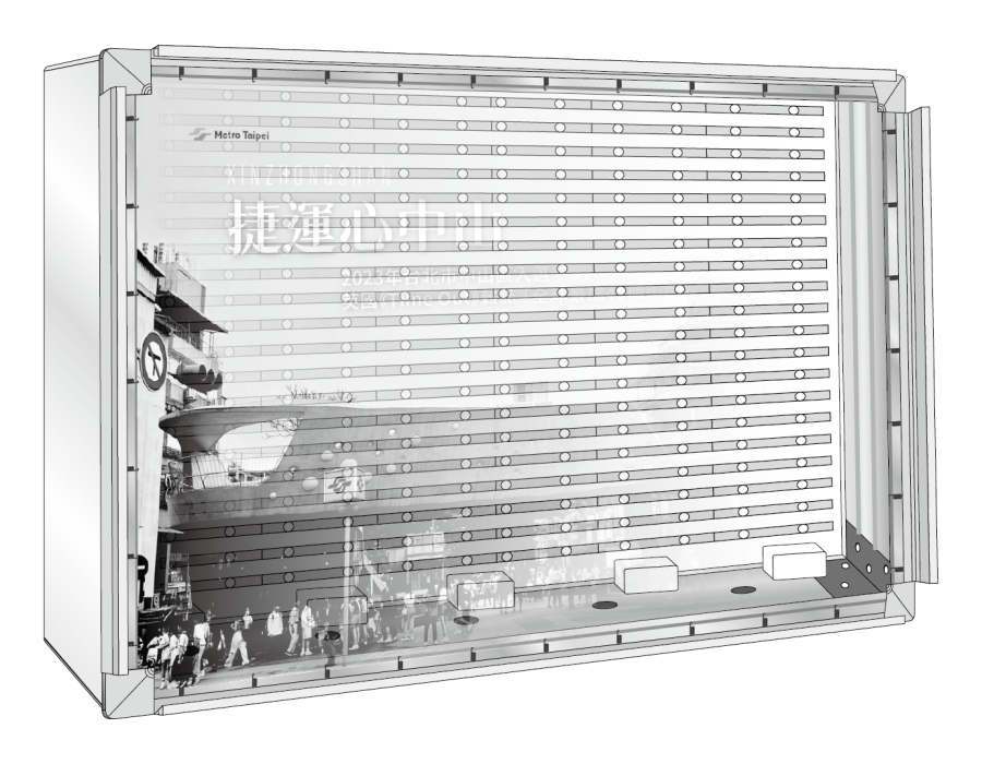 映新燈箱免工具快速更換畫面版面示意圖