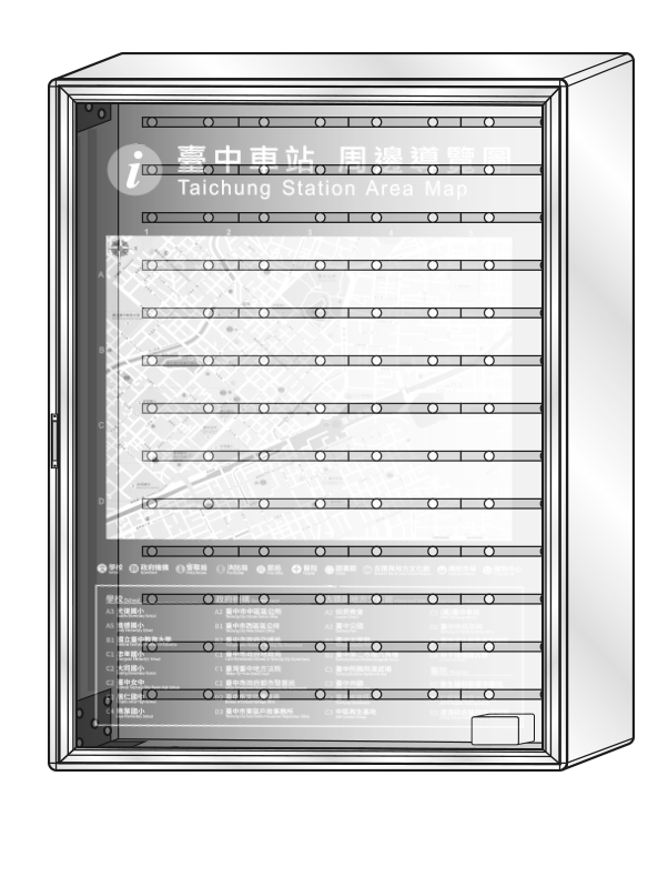 映新燈箱開閉式燈箱面框掀開示意圖